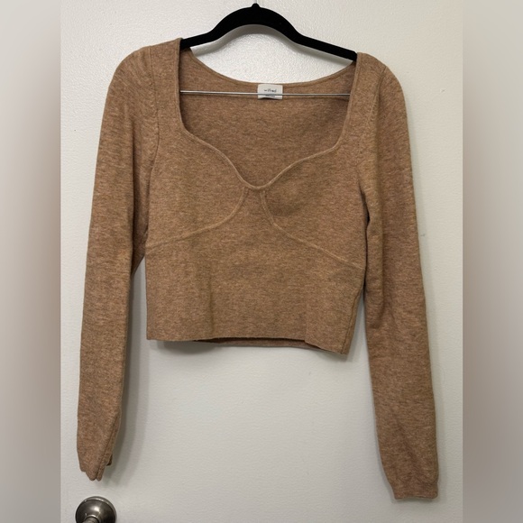 Aritzia Tops - Aritzia Wilfred Greer Sweetheart Bustier Sweater | Women’s Fitted Knit Top